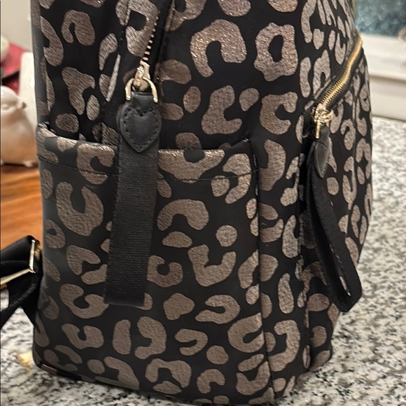 Kate Spade Leopard Print Backpack - Black and Gold - Picture 7 of 12